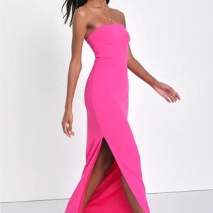 Lulus Pink Strapless Dress